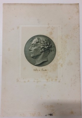 Arte, Letteratura: Antico Ritratto, Stampa Da Collezione Dujardin, De Banville