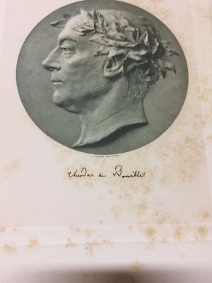 Arte, Letteratura: Antico Ritratto, Stampa Da Collezione Dujardin, De Banville