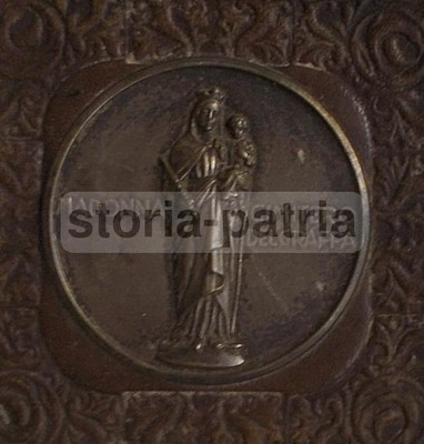 Militaria, Arte Devozionale, Grappa, Madonna Con Bambino, Placchetta Antica