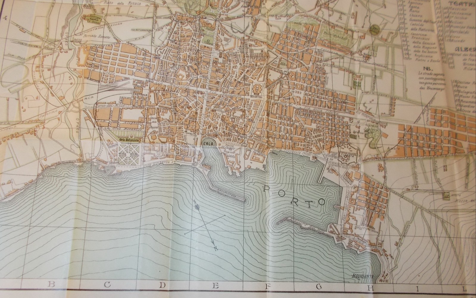 Palermo: Antica Cartografia, Mappa Topografica, Viabilità E Monumenti