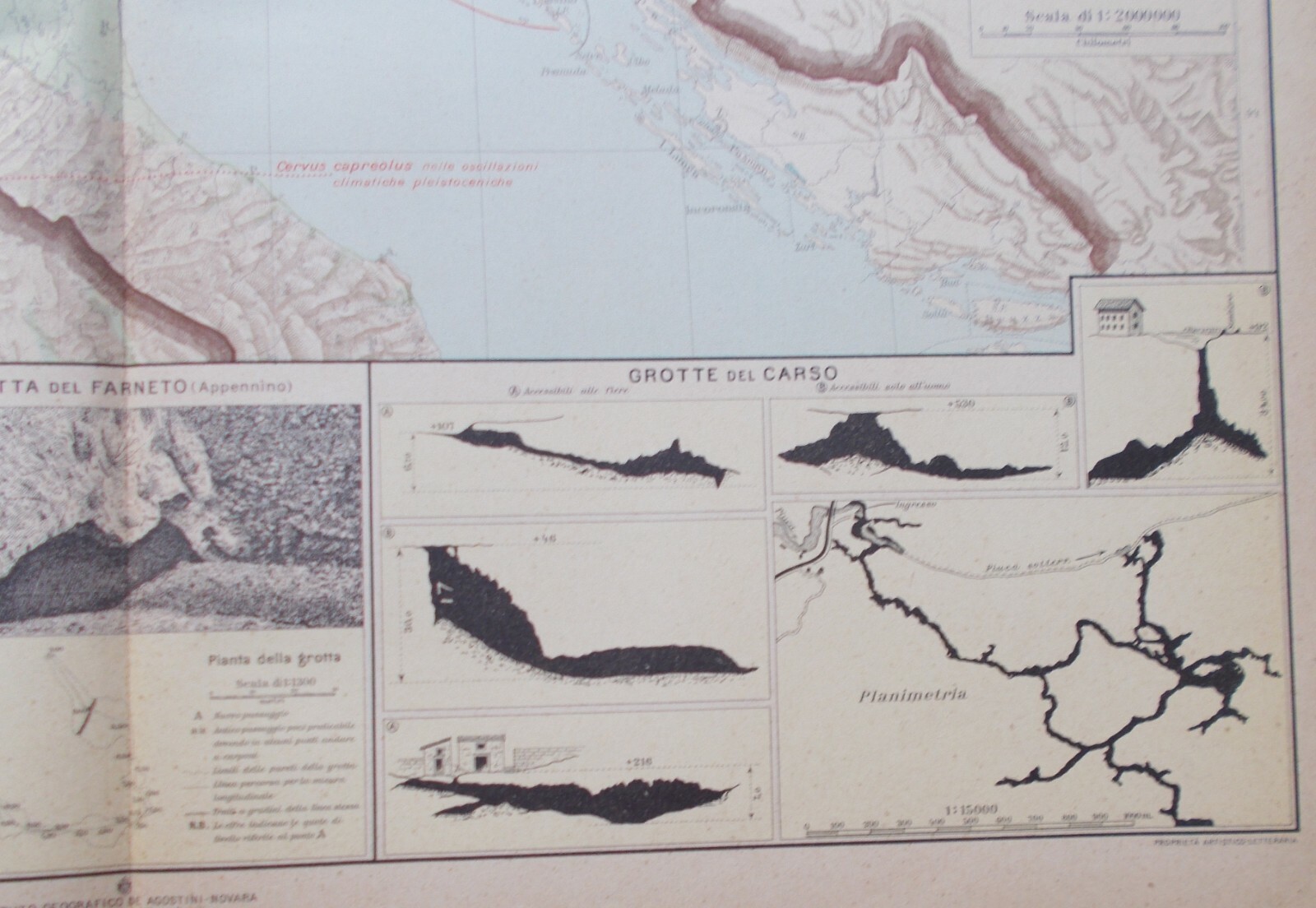 Cartografia Dell'Italia Settentrionale: Geologia, Valle Del Po, Garda E Carso, 1927