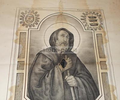 Calabria, Paola: Antica Stampa Popolare Devozionale Di San Francesco Di Paola, Apicella (Napoli)