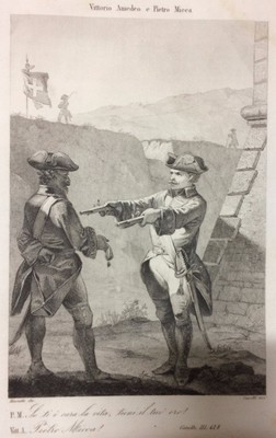 Vittorio Amedeo E Pietro Micca: Incisione Ottocentesca
