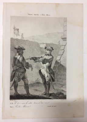Vittorio Amedeo E Pietro Micca: Incisione Ottocentesca