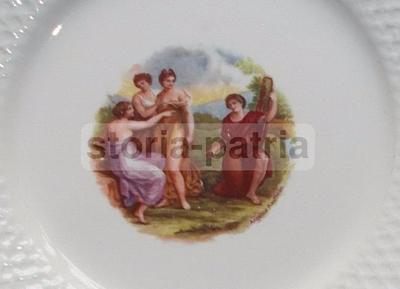 Piatto Decorativo Laveno Verbano Con Scena Angelica Kauffman