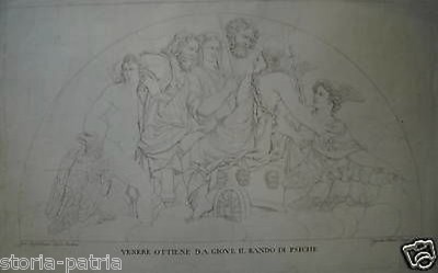 Mitologia: Venere, Giove, Bando Di Psiche E Mercurio. Comerio, Pippi Romano, Mantova, XIX Secolo