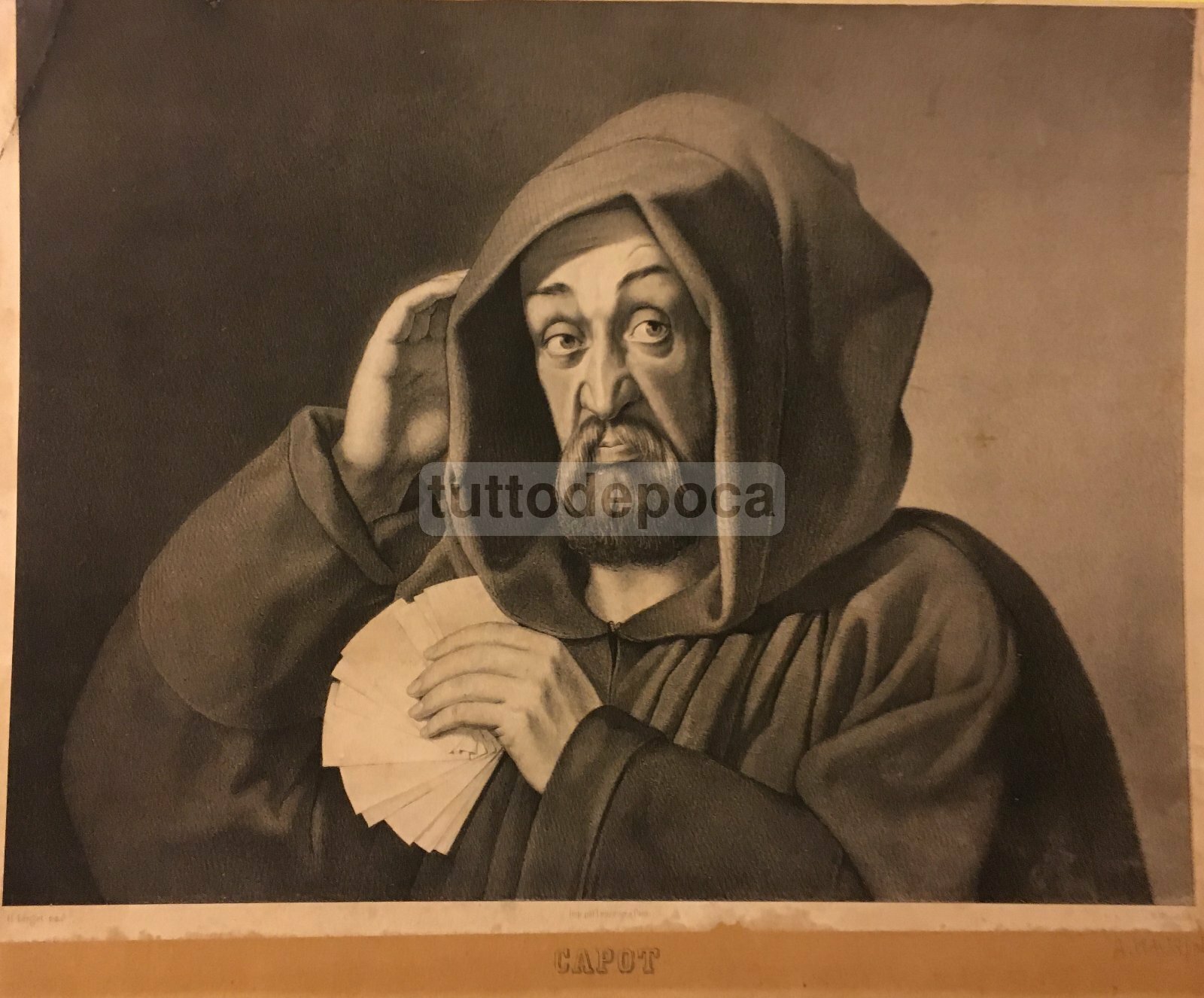 Ritratto Di Giocatore Di Carte, Uomo Con Cappuccio (Lenglet, Maurin)