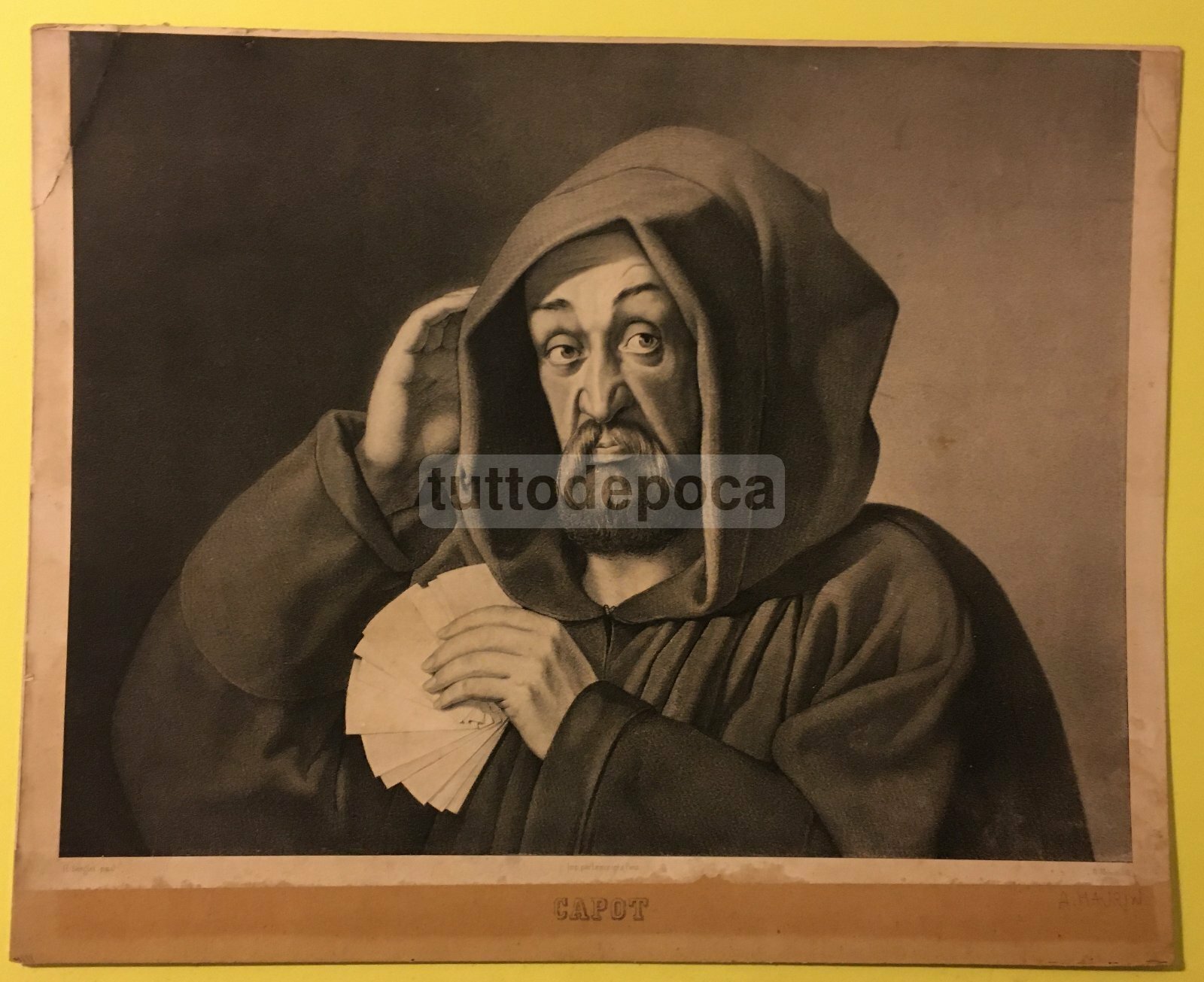 Ritratto Di Giocatore Di Carte, Uomo Con Cappuccio (Lenglet, Maurin)