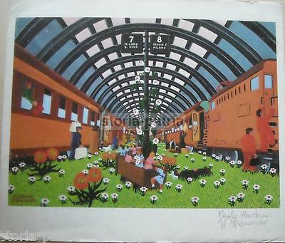 Paolo Bastoni, Il Ferroviere / Stazione Centrale   Grafica Moderna Naif