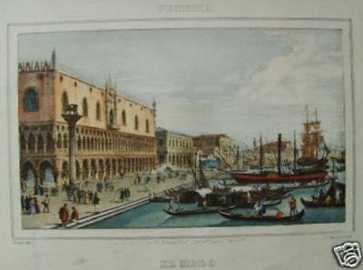 Venezia: Il Molo Verso Le Prigioni. Veduta Animata Da Canaletto