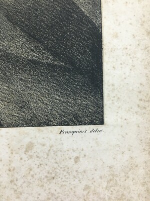 Ritratto d'Uomo Con Barba Bianca, Litografia Di Chabert Da Franquinet (Mengs), XIX Secolo.