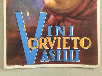 Orvieto   Enologia, Vino E Arte: Cartello Pubblicitario Vini Vaselli, Artista Bompiani