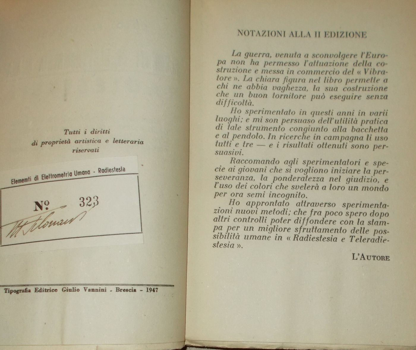 Radiestesia, Pendolo Radiestesico, Elettrometria, Ricerca Acqua, Minerali E Magnetismo