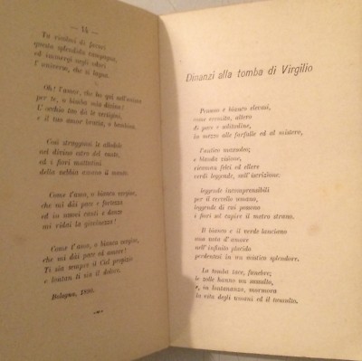 Letteratura, Poesia, Napoli E Parma. Filippo Benevento, Antica Edizione 1893 Con Autografo