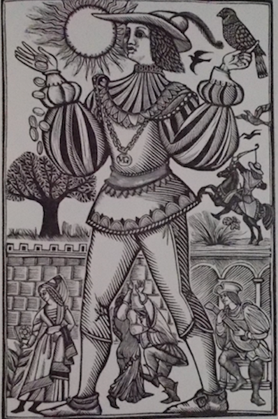 Mario Gambedotti   Scena Medievale E Folkloristica   Xilografia (1984)