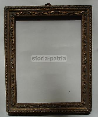 Antica Cornice Dorata Con Decorazione A Pastiglia
