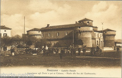 Abruzzo, Avezzano: Antico Castello Orsini Colonna, Animata Folklorica Veduta Antica