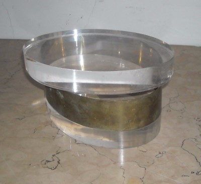 Soprammobile Decorativo Di Design In Plexiglass E Metallo Argentato