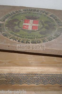 Sicilia, Palermo: Antica Scatola Pubblicitaria Dolciaria Giuseppe Bruno Con Stemma Savoia