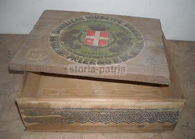 Sicilia, Palermo: Antica Scatola Pubblicitaria Dolciaria Giuseppe Bruno Con Stemma Savoia