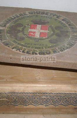 Sicilia, Palermo: Antica Scatola Pubblicitaria Dolciaria Giuseppe Bruno Con Stemma Savoia
