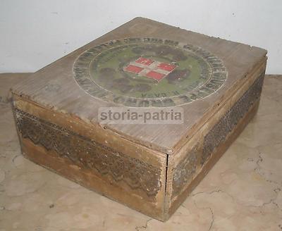 Sicilia, Palermo: Antica Scatola Pubblicitaria Dolciaria Giuseppe Bruno Con Stemma Savoia