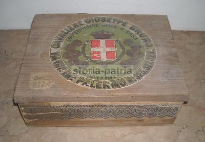 Sicilia, Palermo: Antica Scatola Pubblicitaria Dolciaria Giuseppe Bruno Con Stemma Savoia