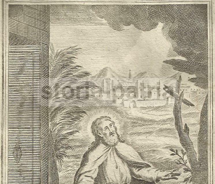 Campania, Irpinia, Ariano: Antica Stampa Popolare Devozionale Di Sant'Ottone Frangipane