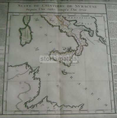 Mappa Dell'Italia Meridionale Con Sicilia, Sardegna E Malta