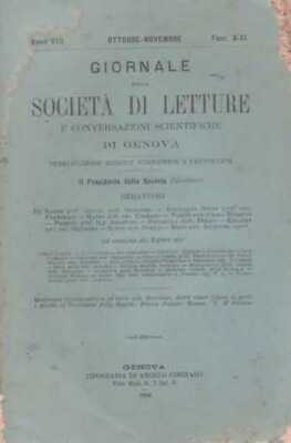 Giornale Della Società Di Letture E Conversazioni Scientifiche Di Genova, 1884