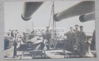Militaria, Marina: Antica Fotografia Filippi, Taranto, Posto Di Manovra