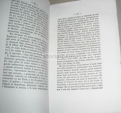 Calabria 1866 Carboneria: Carbonari Calabresi, Sette Segrete, Altilia, Cosenza, Murat