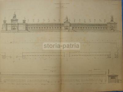 Architettura Sportiva: Tiro A Segno Di Lugano, Progetto Dell'Architetto Augusto Guidini, 18 Tavole, 1883