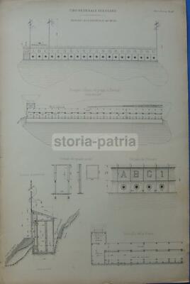Architettura Sportiva: Tiro A Segno Di Lugano, Progetto Dell'Architetto Augusto Guidini, 18 Tavole, 1883