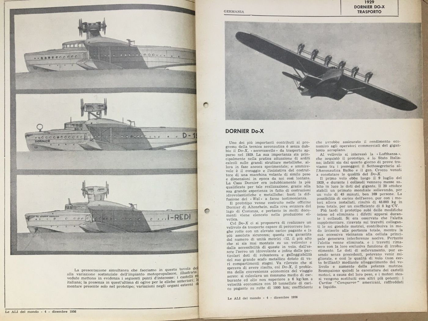 Aviazione, Aeronautica, Aerei, Dirigibile Omnia Dir, Bleriot, Mitsubishi, Boeing, 1956