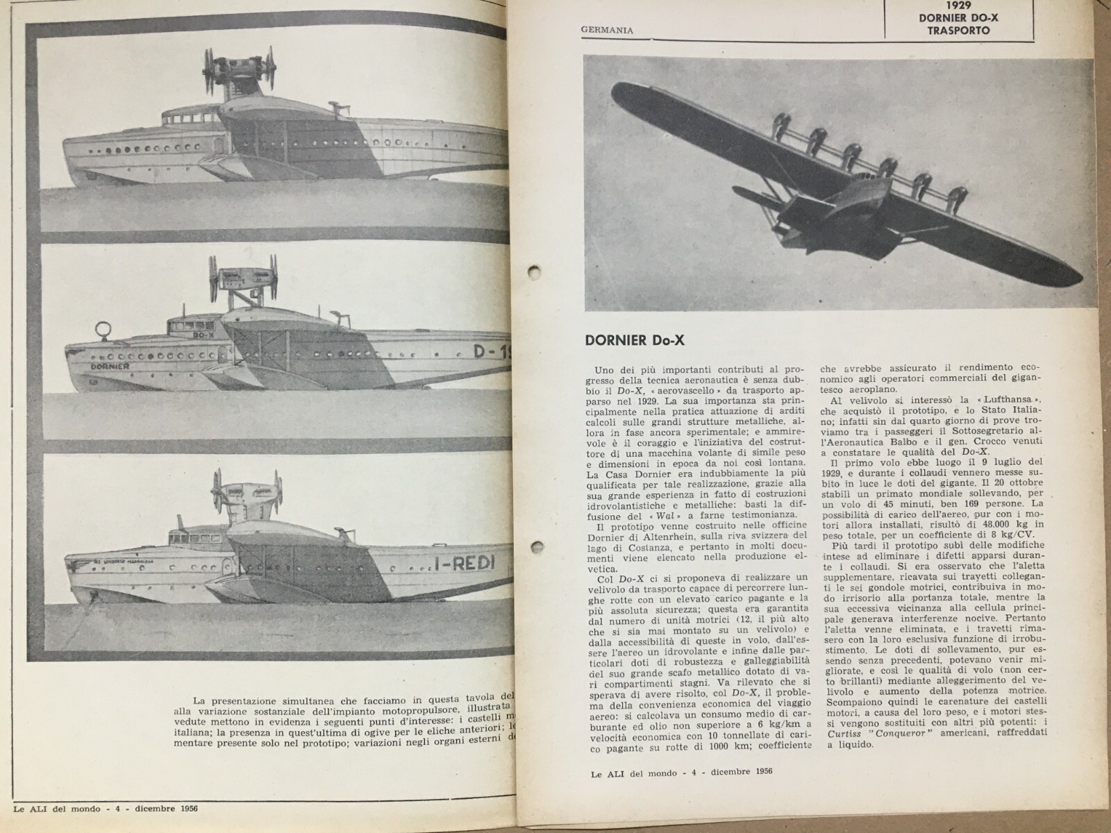Aviazione, Aeronautica, Aerei, Dirigibile Omnia Dir, Bleriot, Mitsubishi, Boeing, 1956