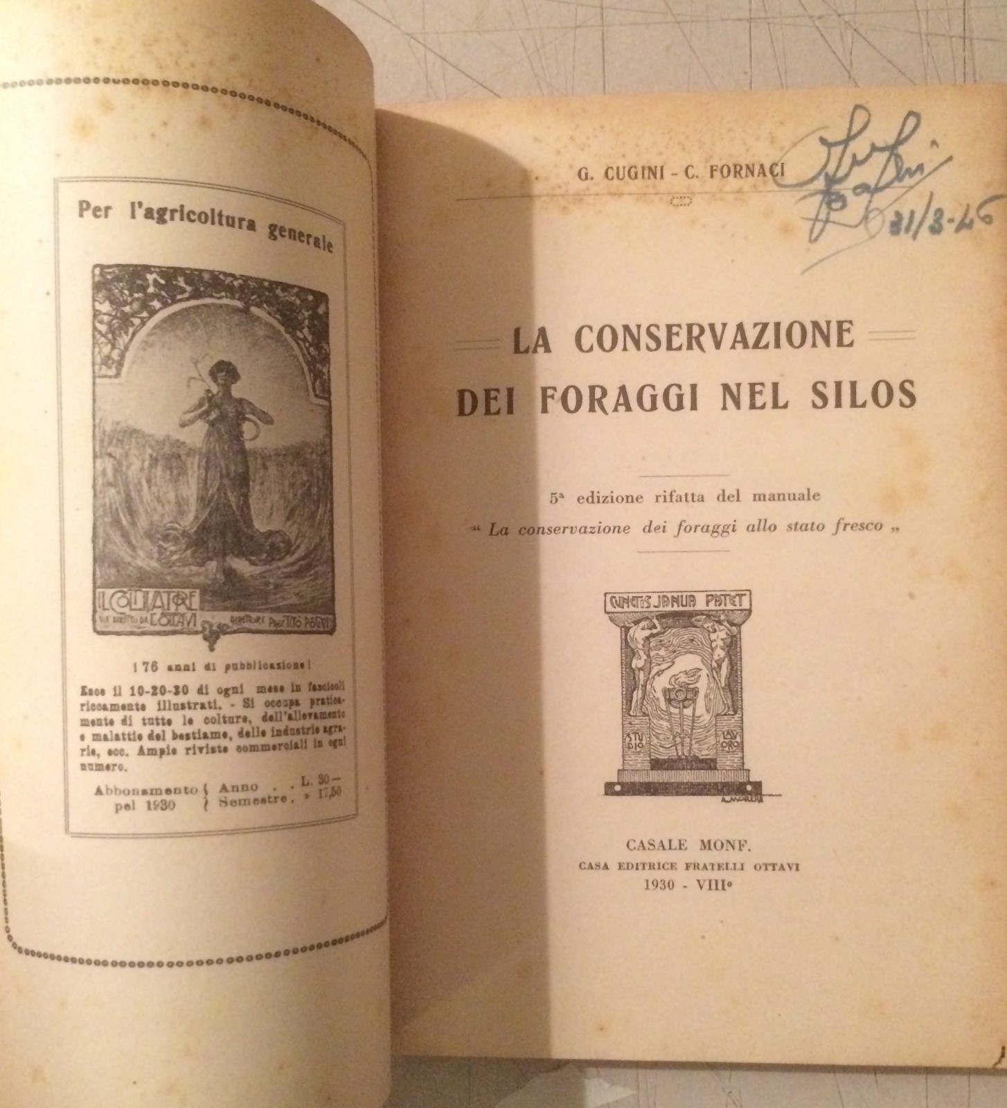 Agraria, Agricoltura: Foraggi In Fosse E Silos (Crema, Varano Borghi, Cascinette), 1930