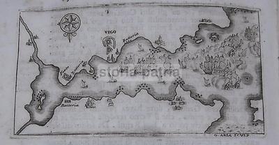 Militaria, Marineria, Battaglia Navale, Difesa Militare, Vigo, Antica Cartografia, Settecento