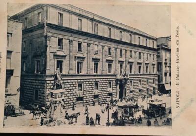 Napoli, Antica Veduta Architettonica Di Palazzo Gravina, Edizione Adinolfi