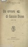 Sebastiano Crinò, Un Errore Di Cassio Dione (LIX, 12) Messina, 1903