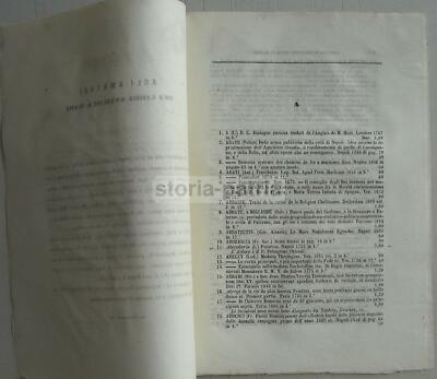 Bibliografia, Bibliofilia, Libri Antichi Di Varia Cultura, Napoli, Libreria Dura, 1857