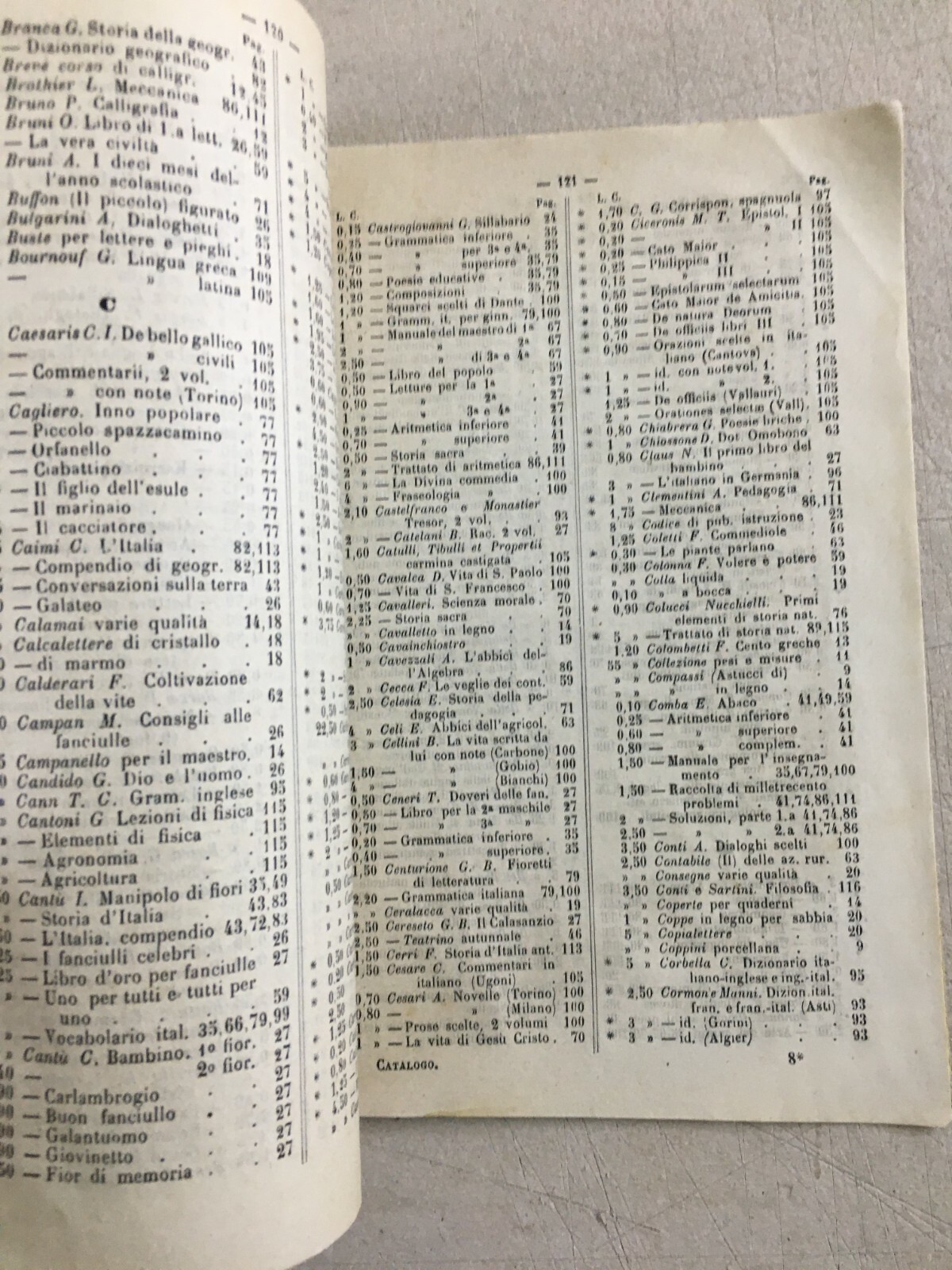 Bibliografia, Antico Catalogo Librario, Torino, Libreria Ermanno Loescher, 1875 76