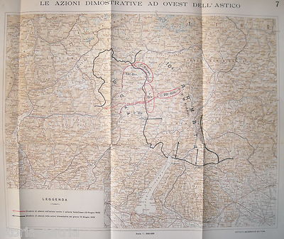 Le Azioni Dimostrative Ad Ovest Dell'Astico. Mappa Topografica Militare