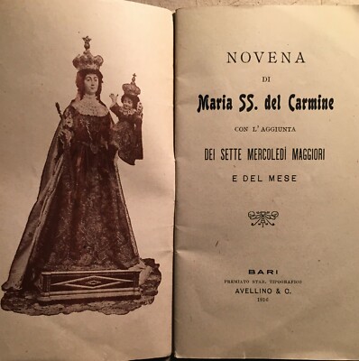 Puglia, Bari: Arciconfraternita Maria Del Carmine. Antica Edizione, 1916, Con Stampa