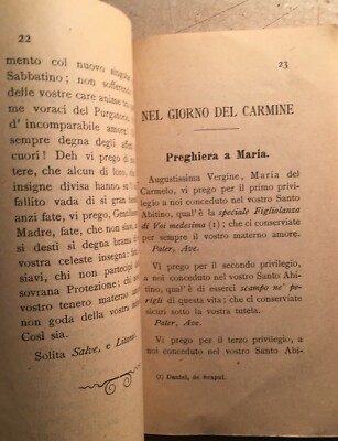 Puglia, Bari: Arciconfraternita Maria Del Carmine. Antica Edizione, 1916, Con Stampa