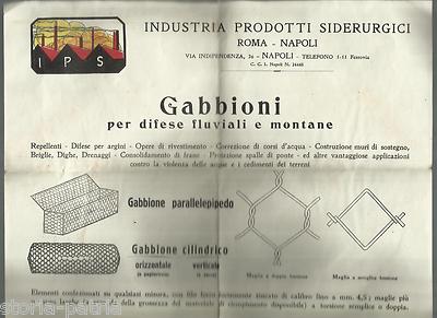 Napoli, Roma, Industria Prodotti Siderurgici, Gabbioni Fluviali E Montani, Frane