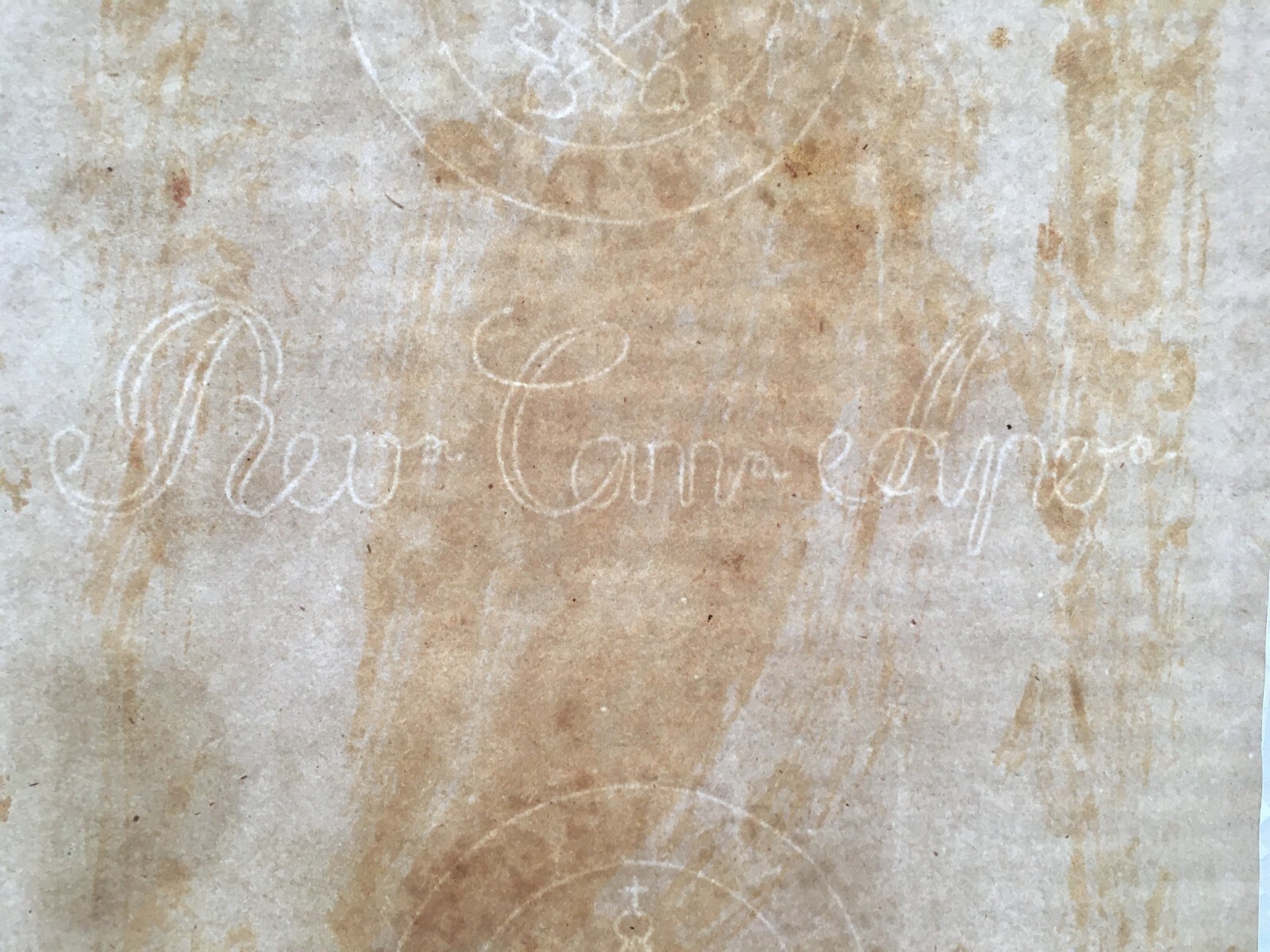 Antica Carta Filigranata Della Reverenda Camera Apostolica (Vaticano)