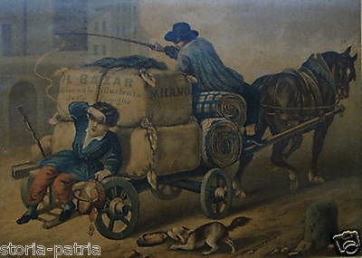 Milano   Antichi Giornali   Il Bazar   Folkloristica Antica Veduta Pubblicitaria