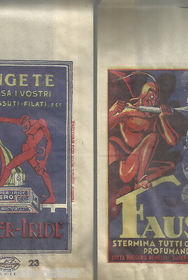 Moda, Tessuti, Filati E Tintura: Busta Pubblicitaria Super Iride E Insetticida Faust