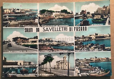 Puglia, Brindisi, Savelletri Di Fasano: Vedute Pubblicitarie E Ristoranti, Cartolina